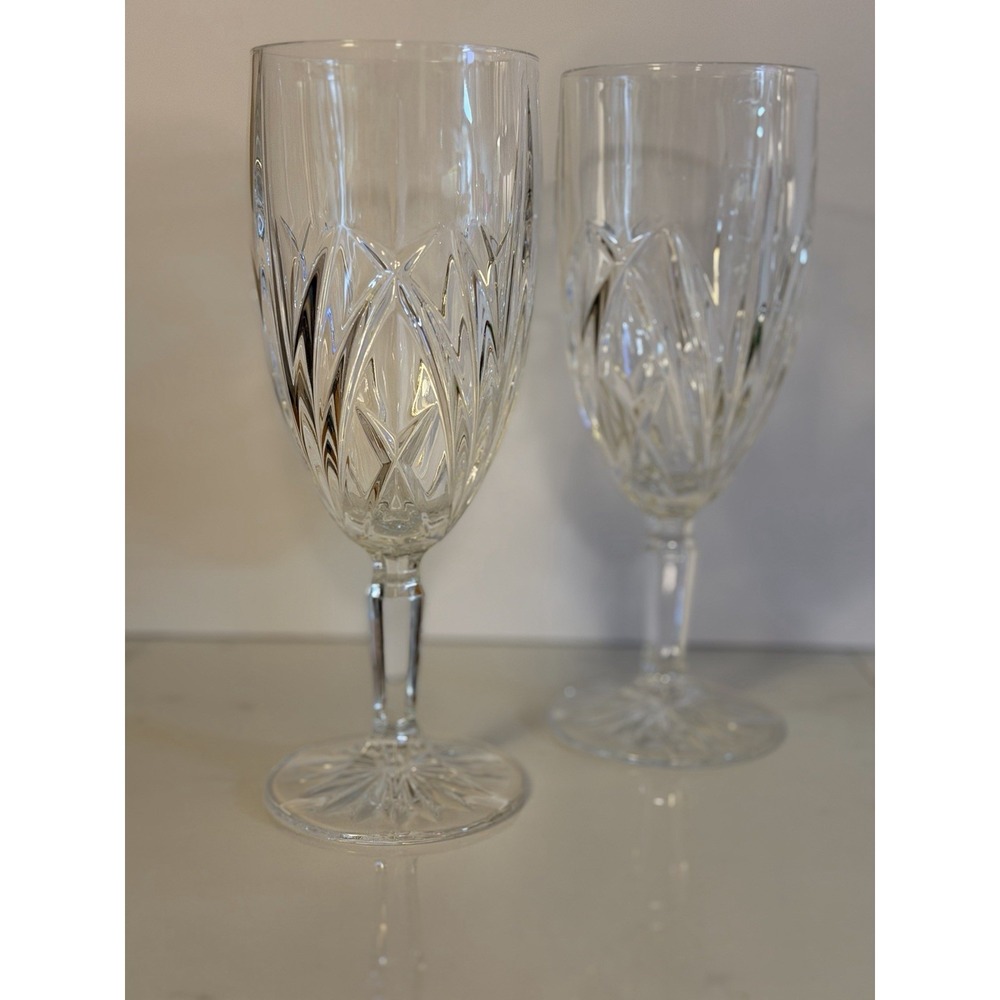 Waterford Marquis Brookside Crystal~ Iced Tea/Water Goblets/Glasses~Set Of 2